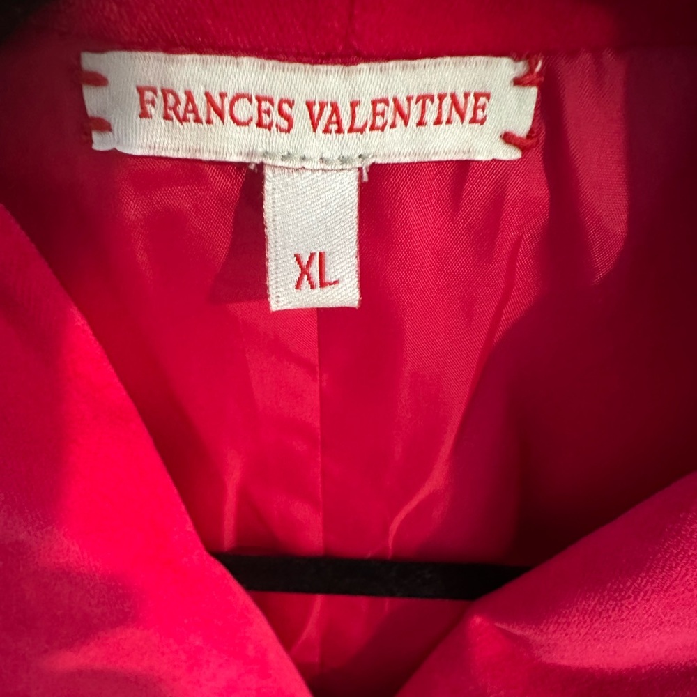 Frances Valentine Finley Jacket Blazer Rose/Fushia Pink velveteen XL